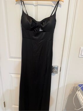 keila lace trim maxi dress cream black Keila Lace Trim Maxi Dress Black / Cream